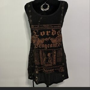 SALVAGE Vintage Rare "Lords Of Vengeance" Dress With Grommets All Over